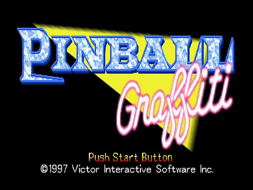 Pinball Graffiti title screen for Sega Saturn